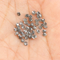 1.36 Ct Natural Loose Diamond, Round Brilliant Cut, Salt Pepper Diamond, Black Diamond, Gray Diamond, Round Cut Diamond, Real Diamond L097