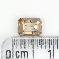 0.87 Ct Natural Loose Diamond, Emerald Cut Diamond, Brown Diamond, Polished Diamond, Rose Cut Diamond, Rustic Diamond, Antique Diamond KDL060