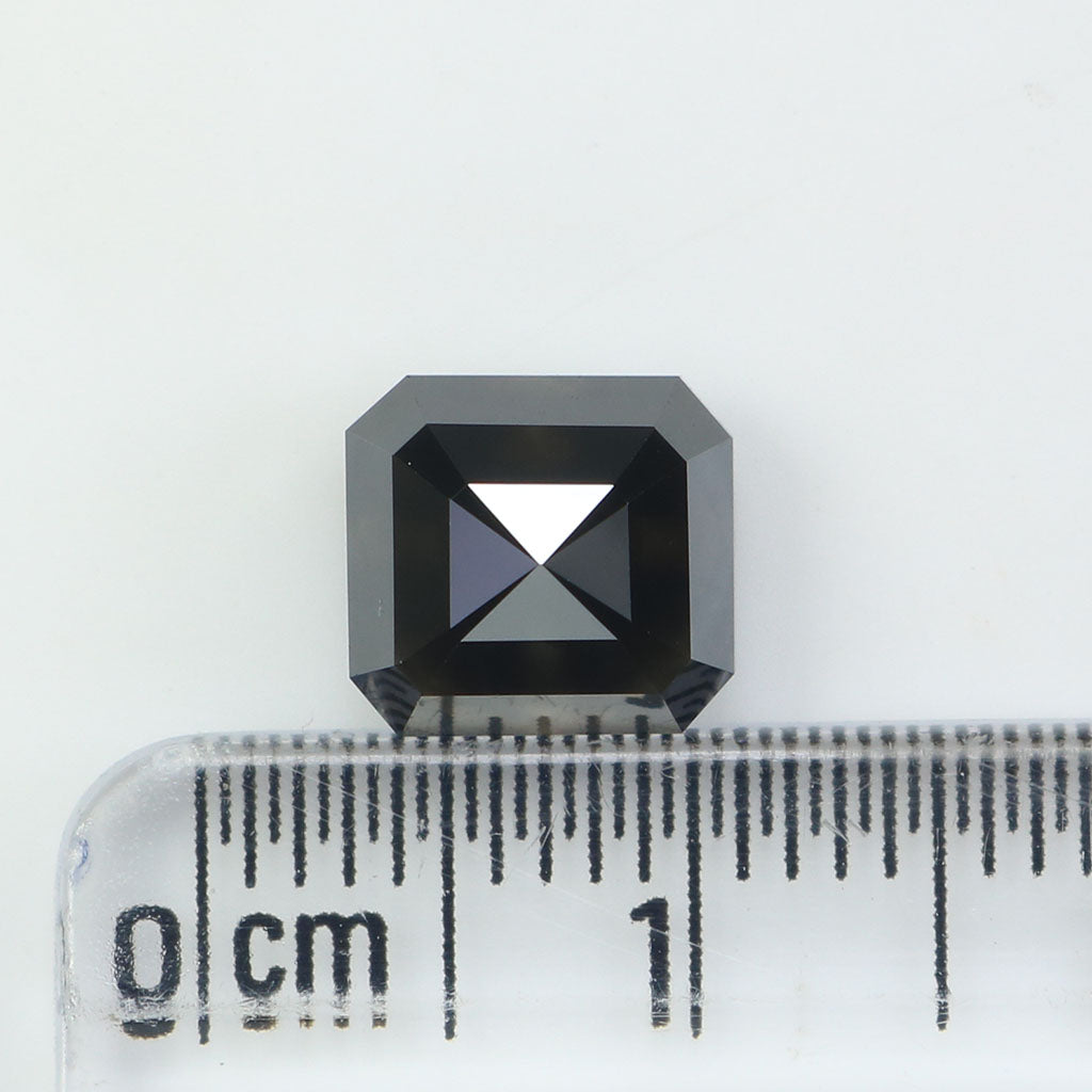 3.05 Ct Natural Loose Diamond, Emerald Cut Diamond, Black Color Diamond, Rose Cut Diamond, Rustic Diamond, Real Diamond KDL9503