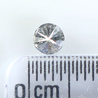 0.24 CT Natural Loose Diamond Round Black Gray Salt And Pepper Color I3 Clarity 3.90 MM KDL9087