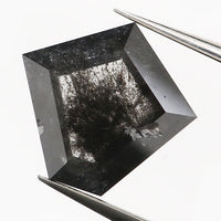 0.97 CT Natural Loose Diamond Pentagon Black Grey Salt And Pepper Color 6.85 MM KDL9320