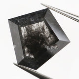 0.97 CT Natural Loose Diamond Pentagon Black Grey Salt And Pepper Color 6.85 MM KDL9320