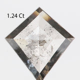 1.24 Ct Natural Loose Diamond Kite Black Brown Salt And Pepper Color 9.24 MM KDL9264