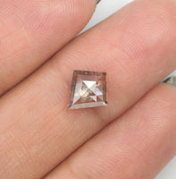 1.24 Ct Natural Loose Diamond Kite Black Brown Salt And Pepper Color 9.24 MM KDL9264