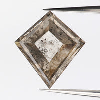 1.24 Ct Natural Loose Diamond Kite Black Brown Salt And Pepper Color 9.24 MM KDL9264