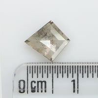 1.24 Ct Natural Loose Diamond Kite Black Brown Salt And Pepper Color 9.24 MM KDL9264