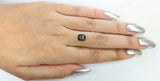 1.63 Ct Natural Loose Diamond Emerald Black Color I3 Clarity 7.80 MM KDL8372
