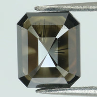 1.63 Ct Natural Loose Diamond Emerald Black Color I3 Clarity 7.80 MM KDL8372