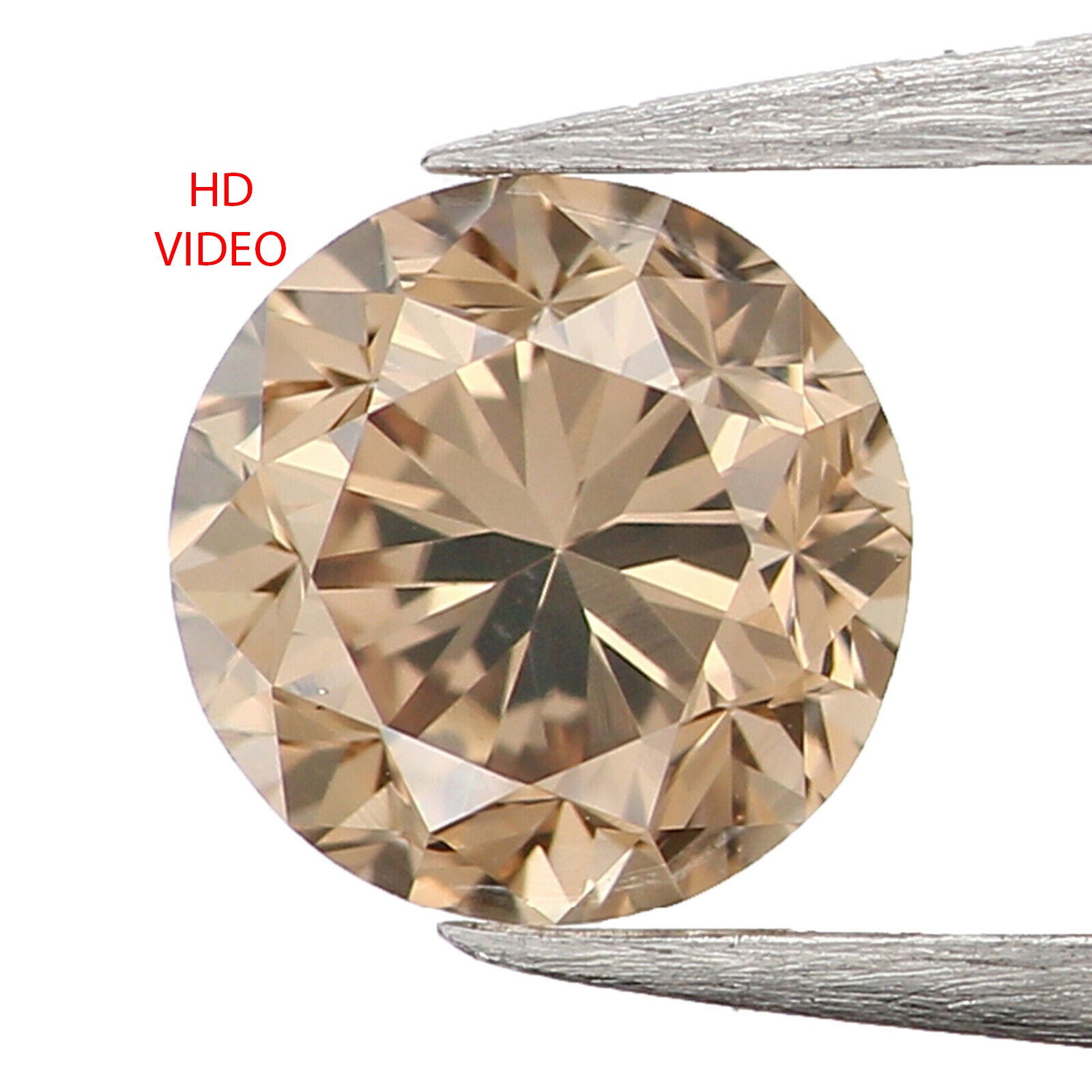 0.32 Ct Natural Loose Diamond, Brown Diamond, Round Diamond, Round Brilliant Cut Diamond, Sparkling Diamond, Rustic Diamond, L839