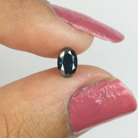 0.55 Ct Natural Loose Diamond Oval Blue Color VS Clarity 6.00 MM KDL8522