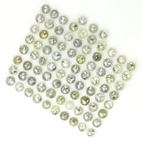 2.68 Ct Natural Loose Diamond, Round Rose Cut Diamond, Grey Diamond, Yellow Diamond, Rose Cut Diamond, Rustic Diamond, Real Diamond L092