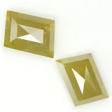 2.62 Ct Natural Loose Diamond, Antique Diamond, Yellow Diamond, Green Diamond, Rose Cut Diamond, Fancy Shape Diamond, Unique Diamond KDL5011