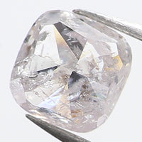 0.51 Ct Natural Loose Diamond, Cushion Diamond, Faint Pink Diamond, Polished Diamond, Real Diamond, Rustic Diamond, Antique Diamond L5761