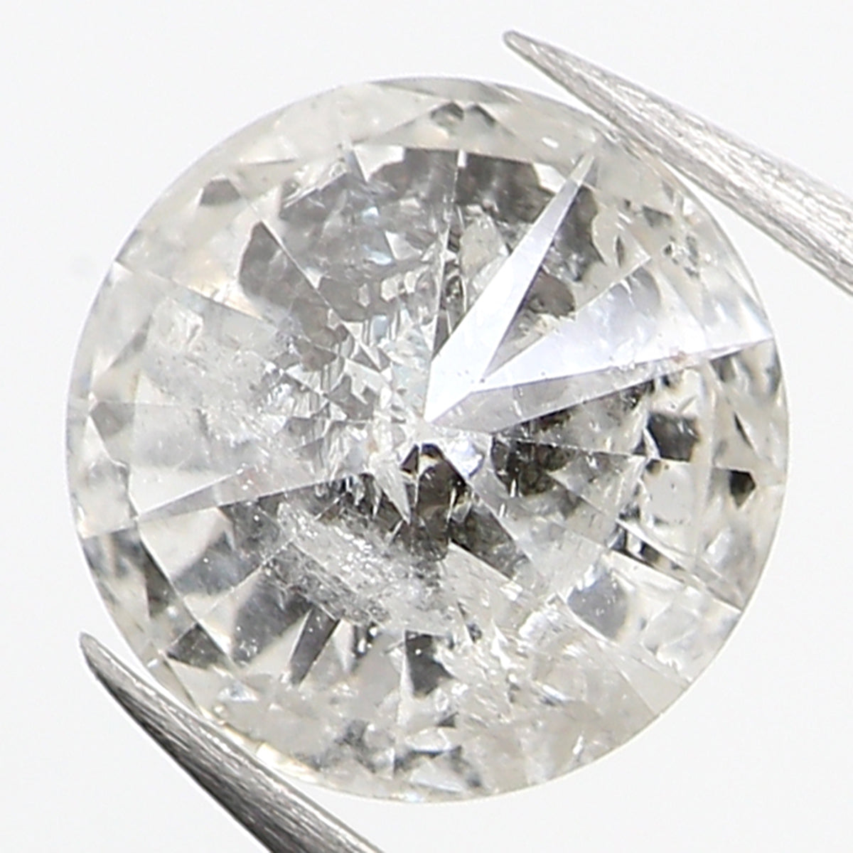 0.80 CT Natural Loose Round Shape Diamond Salt And Pepper Round Diamond 5.80 MM Natural Black Grey Color Round Brilliant Cut Diamond LQ5568