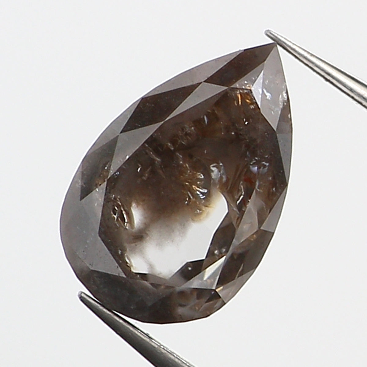 0.55 CT Natural Loose Pear Shape Diamond Brown Color Pear Shape Diamond 6.40 MM Natural Loose Brown Diamond Pear Rose Cut Diamond QL9598