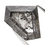 1.17 CT Natural Loose Diamond, Shield Cut Diamond, Salt And Pepper Diamond, Black Diamond , Grey Diamond, Antique Rose Cut Diamond KDL285