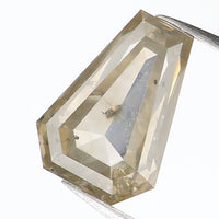1.43 CT Natural Loose Diamond, Coffin Diamond, Grey Diamond, Yellow Diamond, Rose Cut Diamond, Coffin Cut Diamond, Fancy Color Diamond KDL387