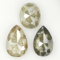 1.80 Ct Natural Loose Diamond, Mix Diamond, Salt And Pepper Diamond, Black Diamond, Grey Diamond, Pear Diamond, Oval Diamond, KDL656