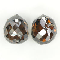1.30 Ct Natural Loose Diamond, Briolette Diamond, Brown Diamond, Briolette Cut Bead Diamond, Polished Diamond, Faceted Diamond L125