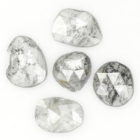 0.94 Ct Natural Loose Diamond, Slice Diamond, Salt And Pepper Diamond, Black Gray Diamond, Polki Diamond, Irregular Diamond, KR2319