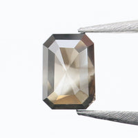 0.68 Ct Natural Loose Diamond Emerald Brown Color SI1 Clarity 5.90 MM KDL8902