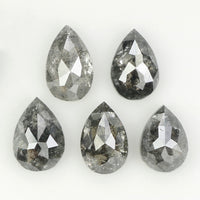 1.22  CT Natural Loose Diamond, Pear Cut Diamond, Salt and Pepper Diamond, Black Diamond, Grey Diamond, Real Galaxy Rose Cut Diamond, KDL752