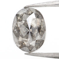 0.46 Ct Natural Loose Diamond, Oval Diamond, Black Diamond, Grey Diamond, Salt and Pepper Diamond, Antique Diamond, Real Diamond KDL383