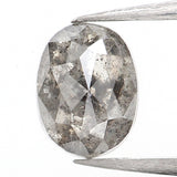 0.46 Ct Natural Loose Diamond, Oval Diamond, Black Diamond, Grey Diamond, Salt and Pepper Diamond, Antique Diamond, Real Diamond KDL383