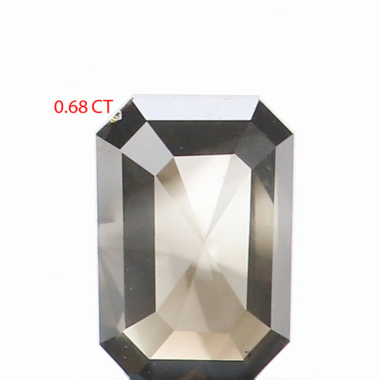 0.68 Ct Natural Loose Emerald Cut Diamond Brown Color Emerald Diamond 5.90 MM Natural Loose Diamond Brown Color Emerald Cut Diamond QL8902