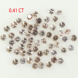 0.41 Ct Natural Loose Diamond, Pink Diamond, Round Diamond, Round Brilliant Cut Diamond, Sparkling Diamond, Rustic Diamond L818