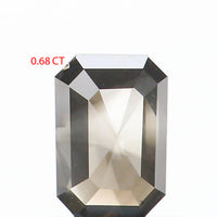 0.68 Ct Natural Loose Diamond Emerald Brown Color SI1 Clarity 5.90 MM KDL8902