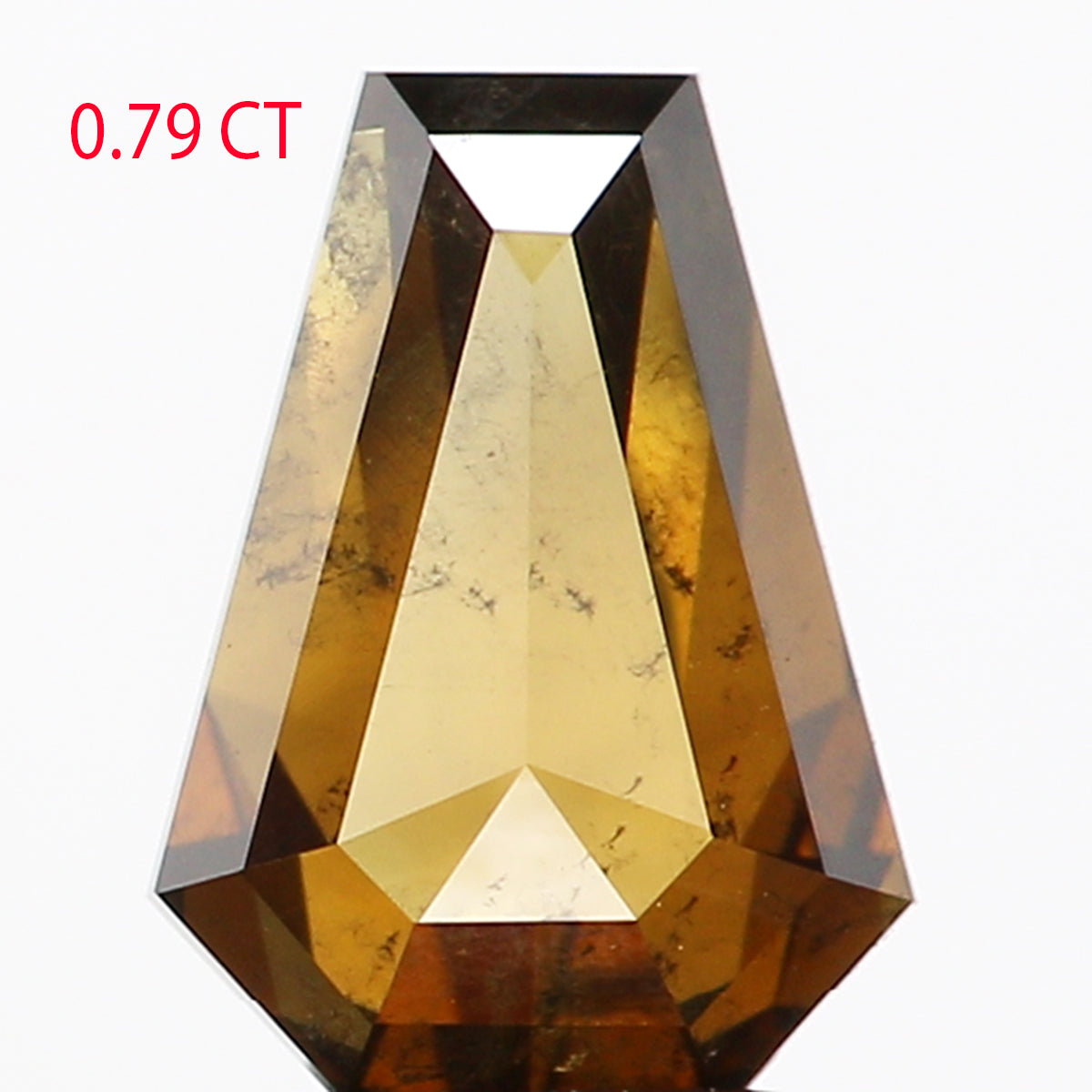 0.79 Ct Natural Loose Diamond, Coffin Cut Diamond, Brown Diamond, Rustic Diamond, Antique Diamond, Real Diamond, Minimal Diamond L374