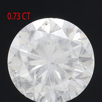 0.73 Ct Natural Loose Diamond, White Diamond, Round Diamond, Round Brilliant Cut Diamond, Sparkling Diamond, Rustic Diamond KDL318
