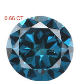 0.66 Ct Natural Loose Diamond, Blue Diamond, Round Diamond, Round Brilliant Cut Diamond, Sparkling Diamond, Rustic Diamond KDL9739