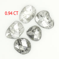 0.94 Ct Natural Loose Diamond, Slice Diamond, Salt And Pepper Diamond, Black Gray Diamond, Polki Diamond, Irregular Diamond, KR2319