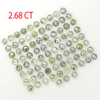 2.68 Ct Natural Loose Diamond, Round Rose Cut Diamond, Grey Diamond, Yellow Diamond, Rose Cut Diamond, Rustic Diamond, Real Diamond L092