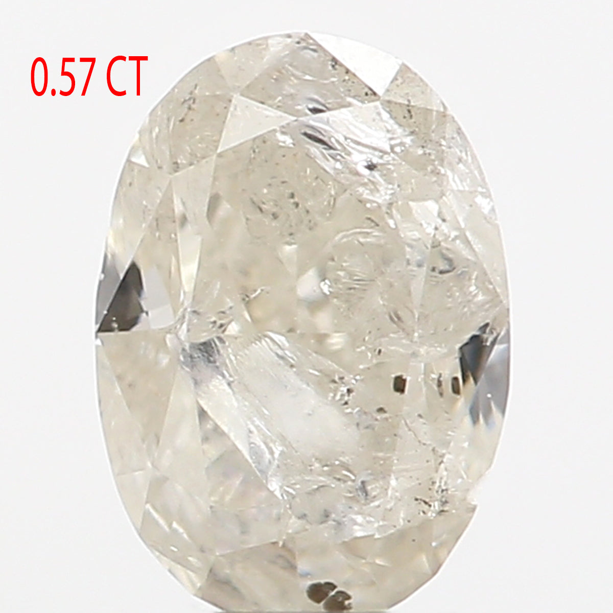 0.57 Ct Natural Loose Diamond, Oval Diamond, Grey Diamond, Antique Diamond, Oval Cut Diamond, Rustic Diamond, Real Diamond, KDL5971