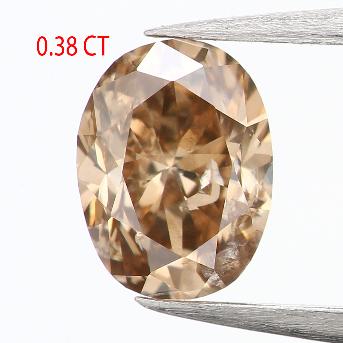 0.38 Ct Natural Loose Diamond, Oval Diamond, Brown Diamond, Antique Diamond, Rustic Diamond, Polished Diamond, Real Diamond, L836