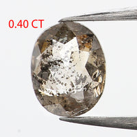 0.40 Ct Natural Loose Diamond, Oval Diamond, Black Diamond, Grey Diamond, Salt and Pepper Diamond, Antique Diamond, Real Diamond KR2315