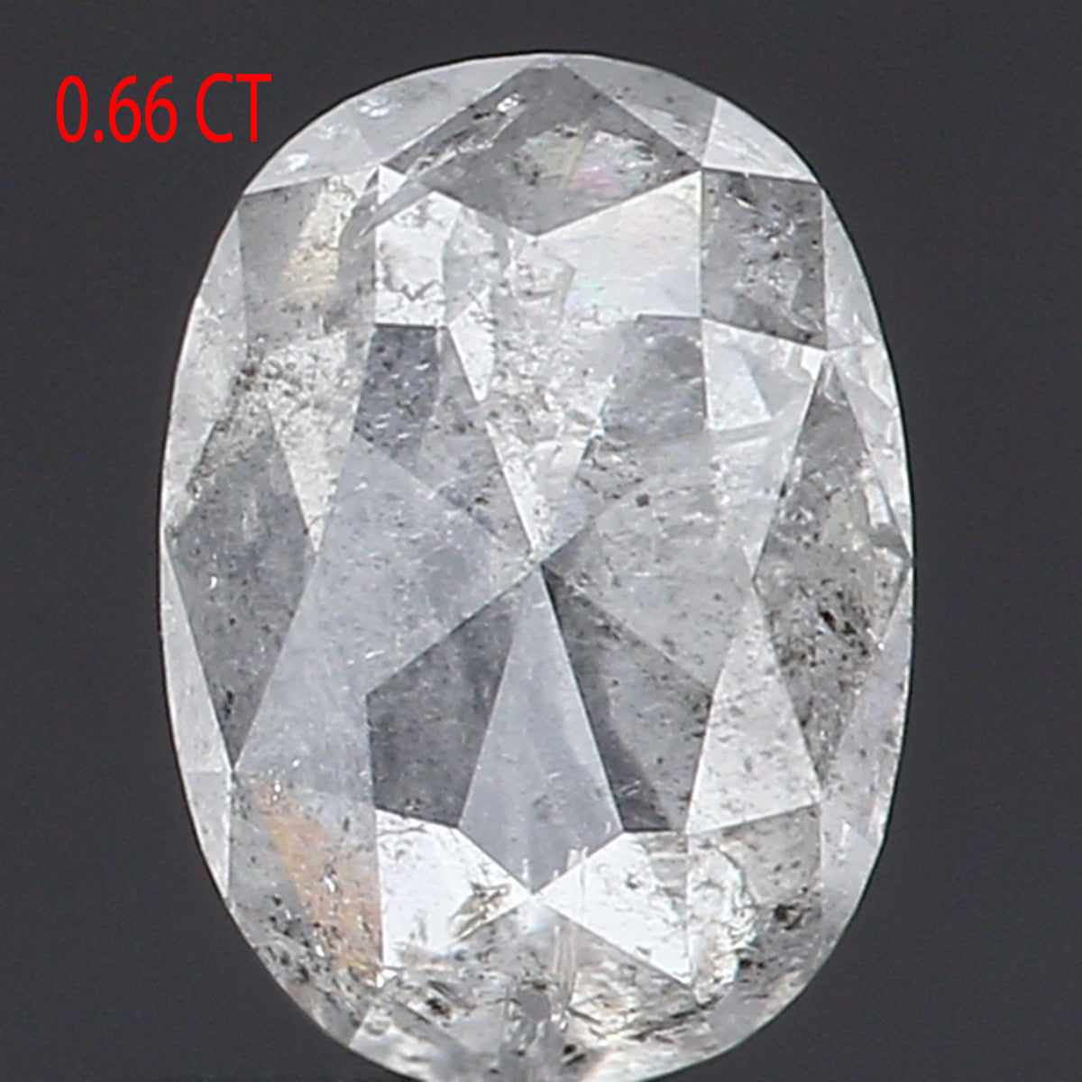 0.66 Ct Natural Loose Oval Shape Diamond Grey Color Oval Cut Diamond 6.00 MM Natural Loose Grey Color Diamond Oval Rose Cut Diamond LQ134