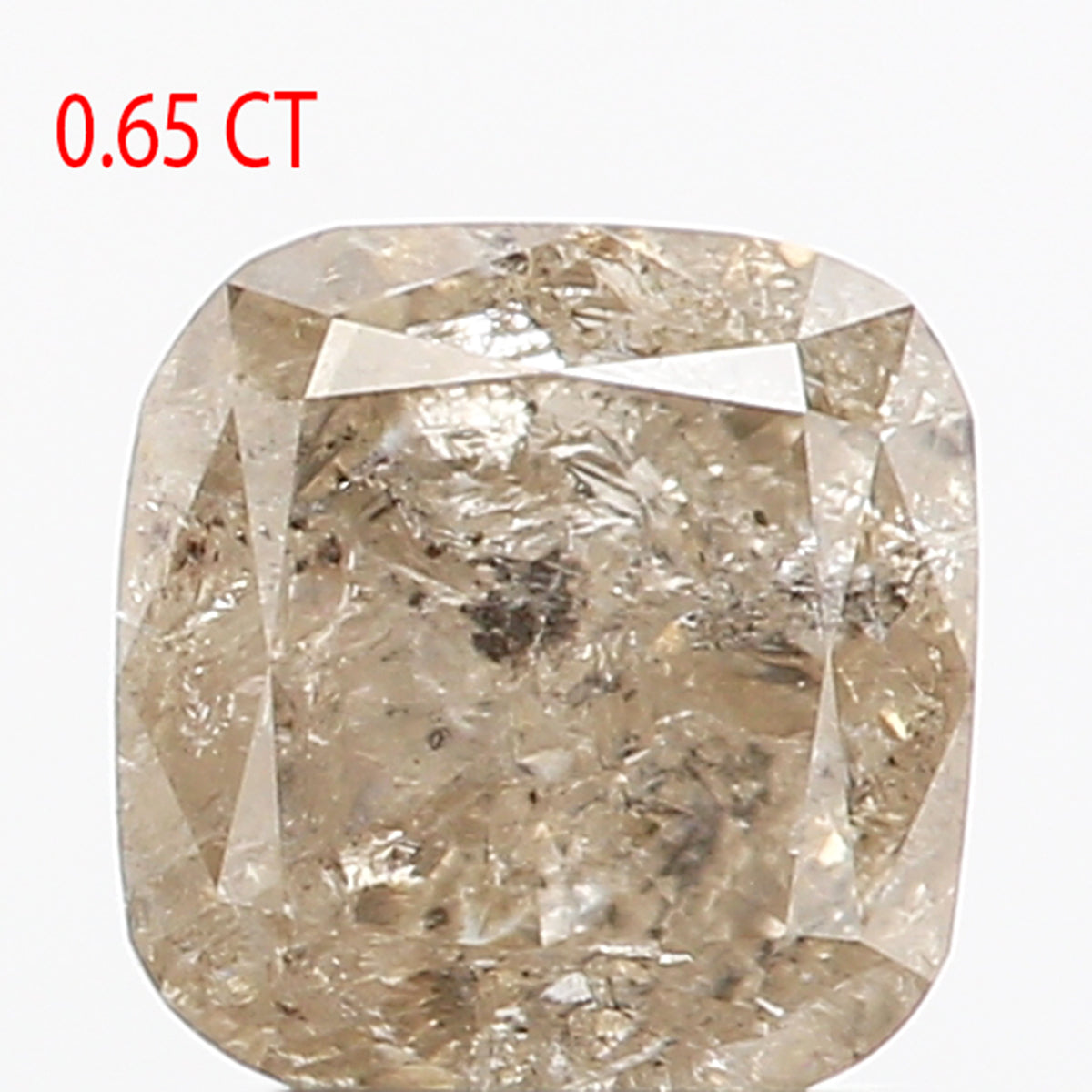 0.65 Ct Natural Loose Diamond, Cushion Diamond, Yellow Diamond, Grey Diamond, Polished Diamond, Real Diamond, Rustic Diamond L5949