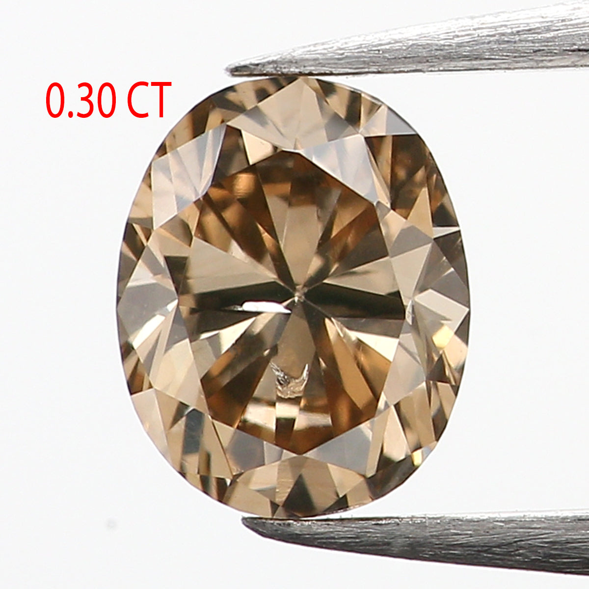 0.30 Ct Natural Loose Diamond, Oval Diamond, Brown Diamond, Antique Diamond, Rustic Diamond, Polished Diamond, Real Diamond L575