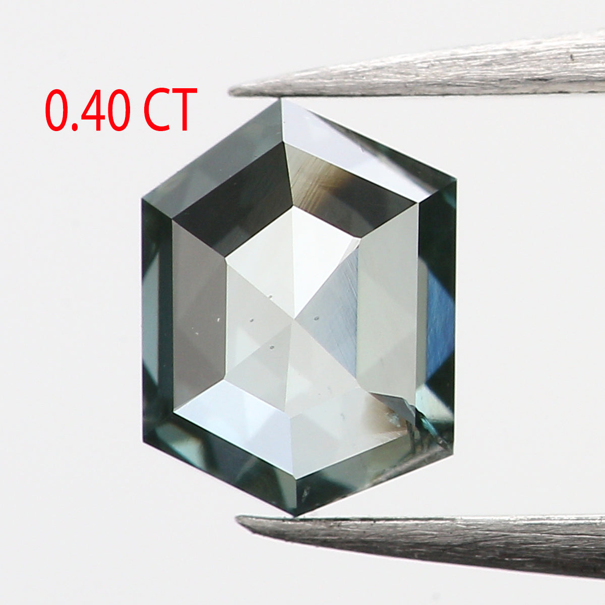 0.40 Ct Natural Loose Diamond, Hexagon Diamond, Blue Diamond, Hexagon Cut Diamond, Polished Diamond, Rose Cut Diamond, Rustic Diamond L573