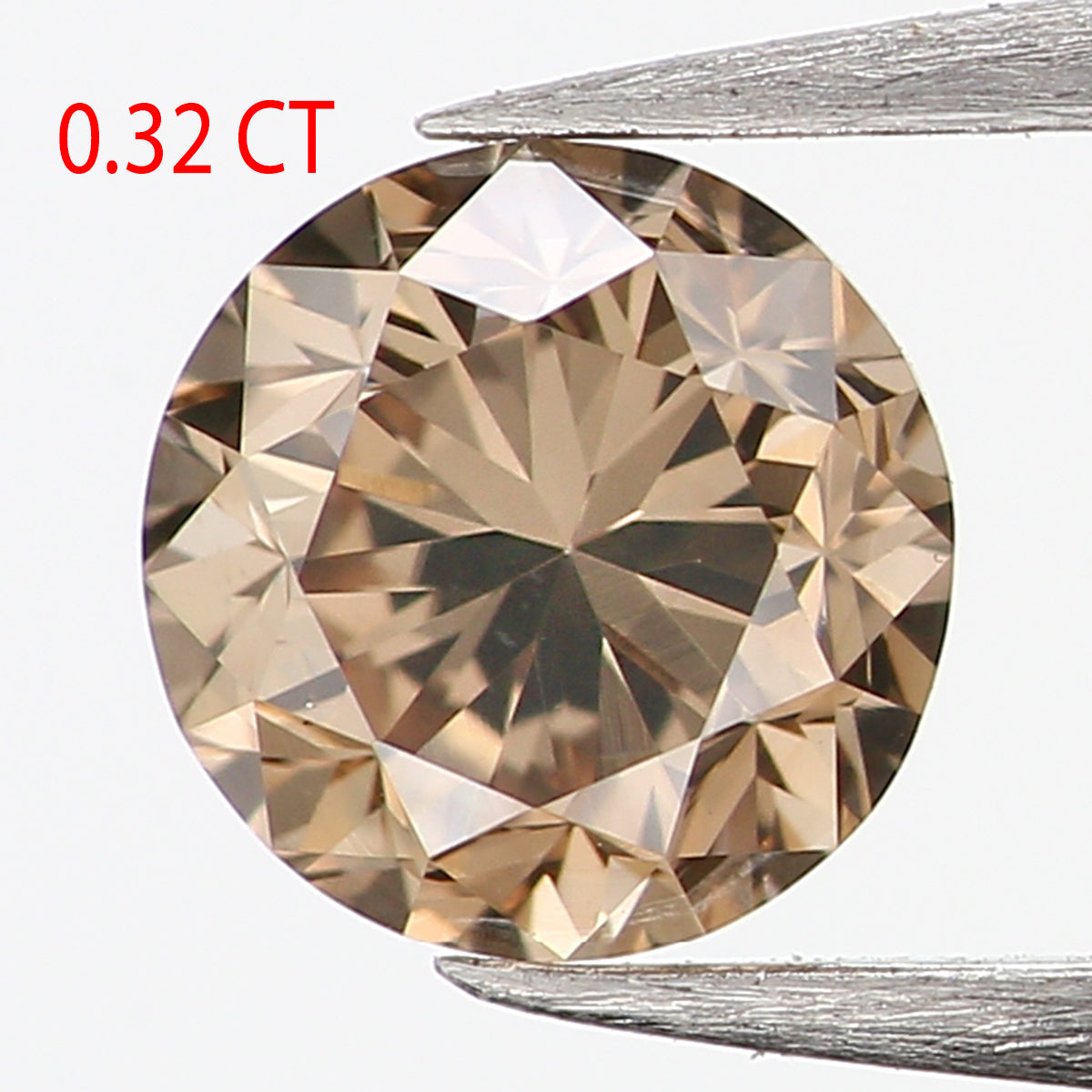 0.32 Ct Natural Loose Diamond, Brown Diamond, Round Diamond, Round Brilliant Cut Diamond, Sparkling Diamond, Rustic Diamond, L839