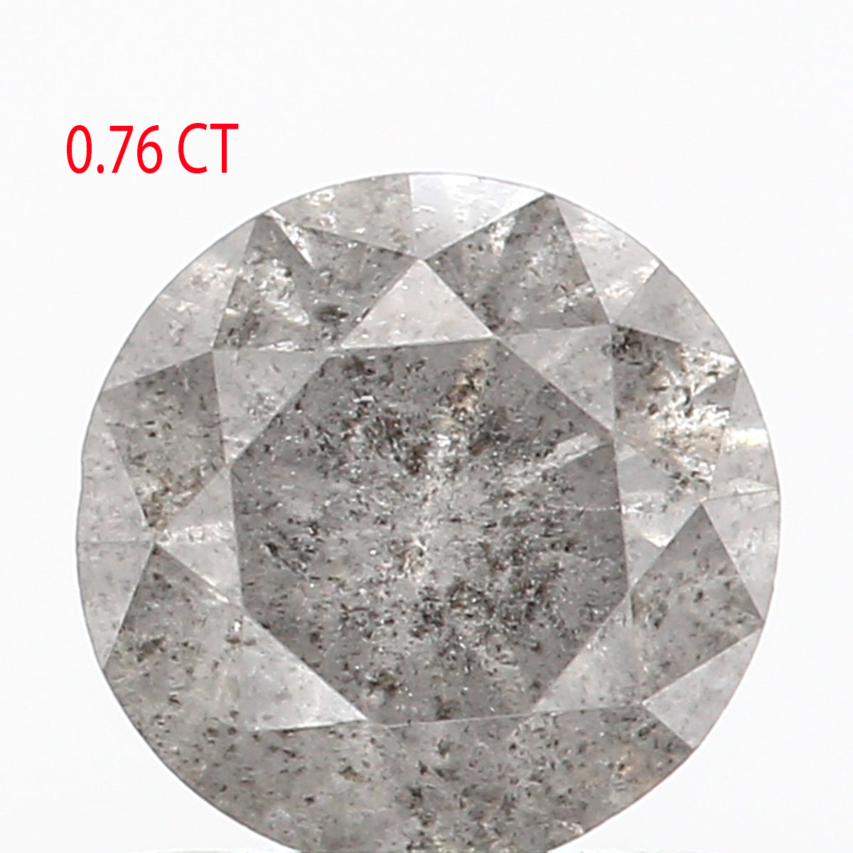 0.76 Ct Natural Loose Round Shape Diamond Salt And Pepper Round Cut Diamond 5.70 MM Natural Loose Diamond Round Brilliant Cut Diamond LQ5008