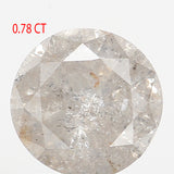 0.78 Ct Natural Loose Diamond, Grey Diamond, Round Diamond, Round Brilliant Cut Diamond, Sparkling Diamond, Rustic Diamond KDL5798