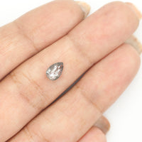 0.67 CT Natural Loose Diamond, Pear Diamond, Salt And Pepper Diamond, Black Grey Diamond, Pear Shape Diamond, Rustic Diamond KDL576