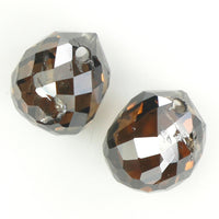 1.30 Ct Natural Loose Diamond, Briolette Diamond, Brown Diamond, Briolette Cut Bead Diamond, Polished Diamond, Faceted Diamond L125