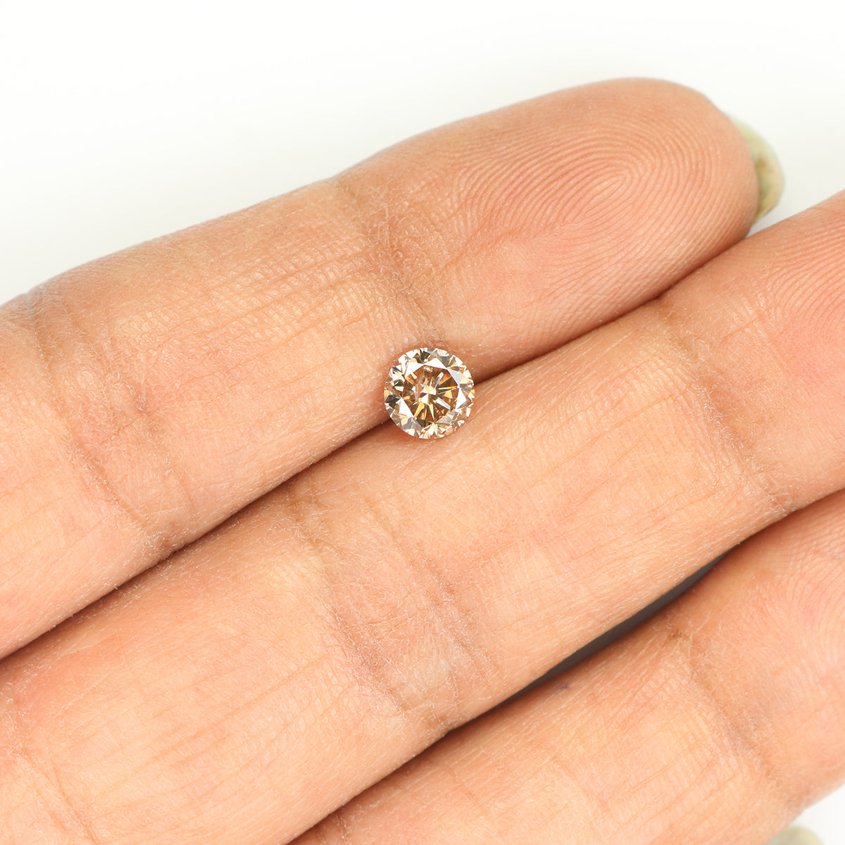 0.48 Ct Natural Loose Round Shape Diamond Brown Color Round Cut Diamond 4.85 MM Natural Brown Diamond Round Brilliant Cut Diamond LQ775