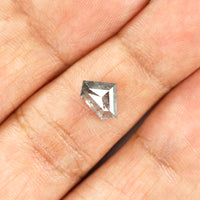 1.17 CT Natural Loose Diamond, Shield Cut Diamond, Salt And Pepper Diamond, Black Diamond , Grey Diamond, Antique Rose Cut Diamond KDL285
